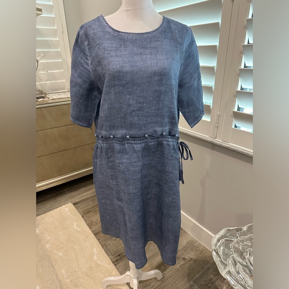 ILEENGirl Dress, Top Attached To Skirt (see photo), size L, denim look